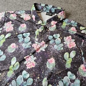 Sunday Swagger Mens Polo Shirt Size XXL Blooming Cactus Print Golf Athleisure